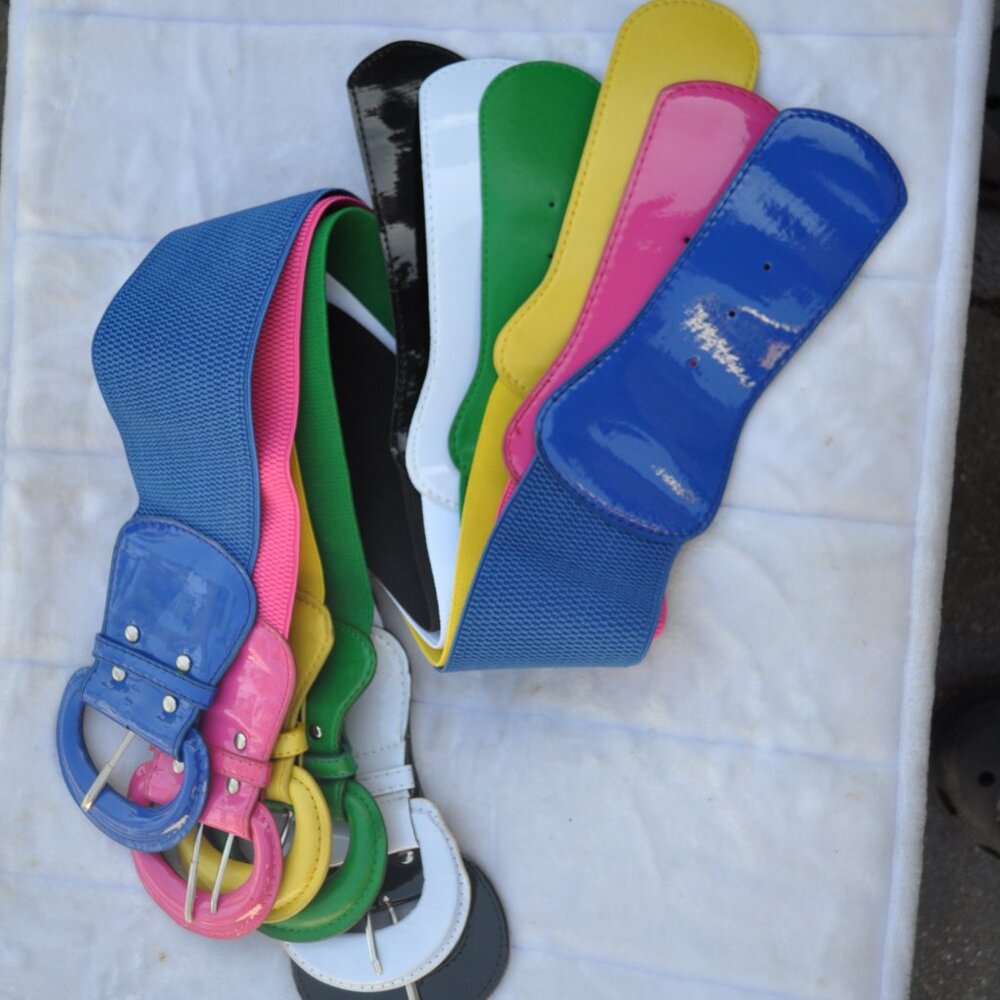 Retro Vintage Belts Hell Bunny 50's Pin Up Women's SIZE S, M, L, XL.Lot of 6 pcs - Picture 4 of 4